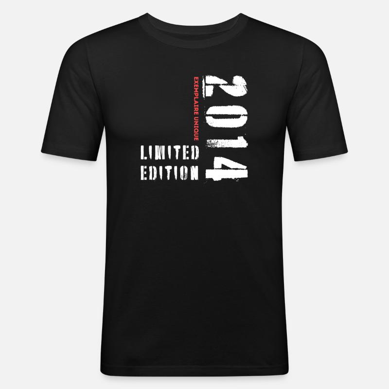 Limitierte Auflage 2014 Einzelstück - Männer Slim Fit T-Shirt - Schwarz