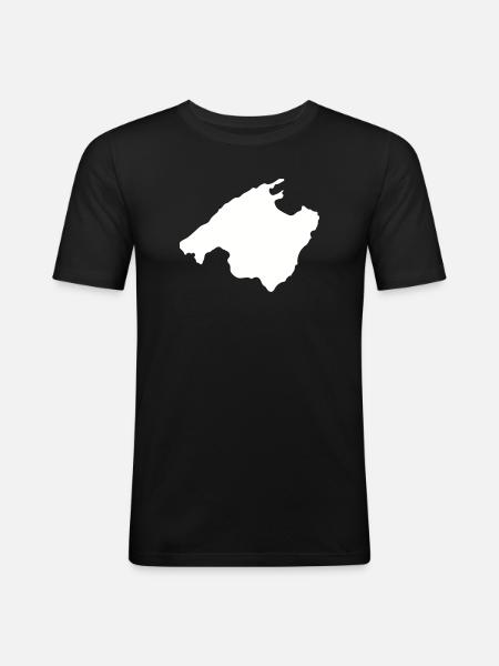 Malle Outline - Men's Slim Fit T-Shirt - black
