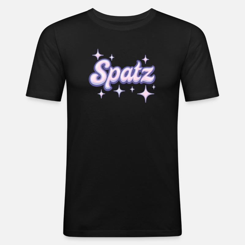 Spatz / Y2K Design - Men's Slim Fit T-Shirt - black