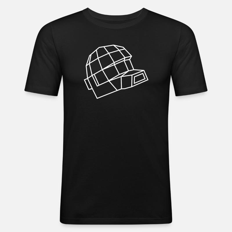 Daft Helm – Electro, Dance & Robot Style - Männer Slim Fit T-Shirt - Schwarz