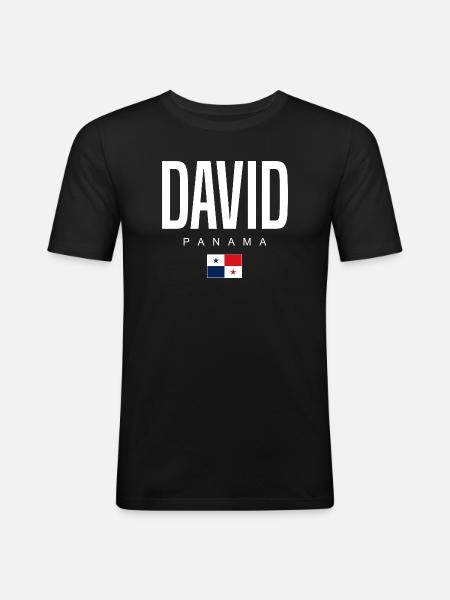 David Panama Panamaer - Männer Slim Fit T-Shirt - Schwarz