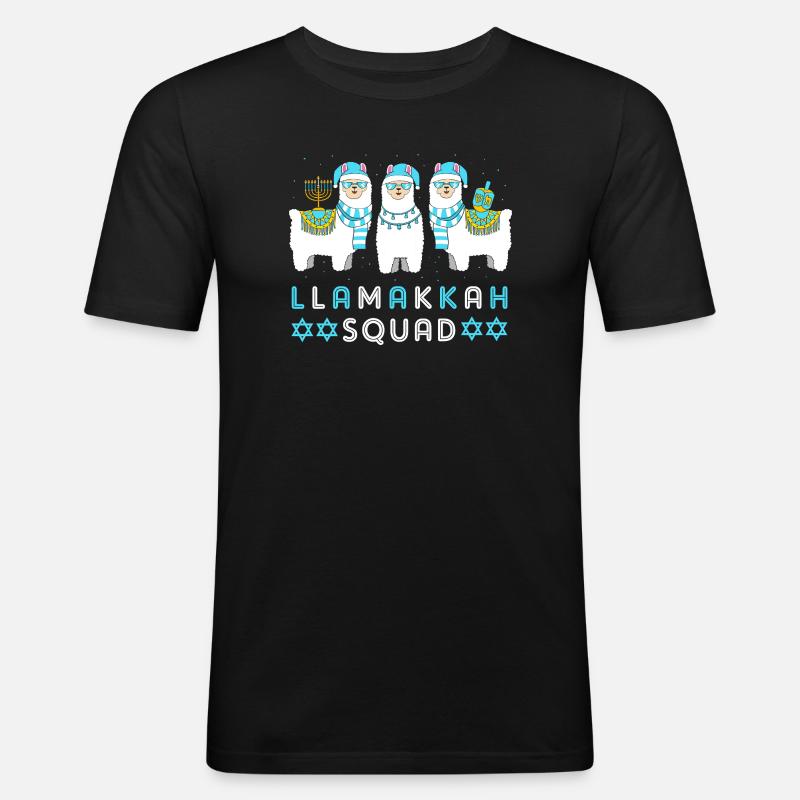 Hanoukka Hanoukka Hanoukka - T-shirt près du corps Homme - noir