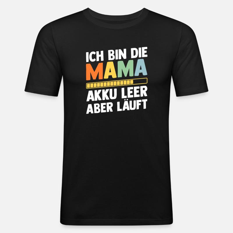 Vater Team Papa - Männer Slim Fit T-Shirt - Schwarz