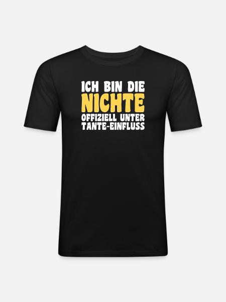 Family motif nephew - Men's Slim Fit T-Shirt - black