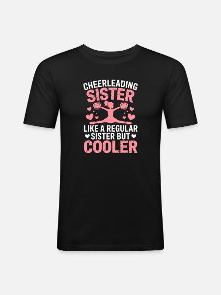Cheerleader Saying Funny Cheerleader Gift - Men's Slim Fit T-Shirt - black