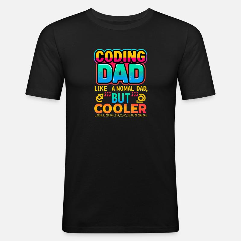Codage Papa Cooler, Programmeur - T-shirt près du corps Homme - noir