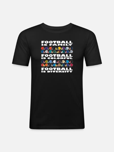 Football Diversity - Men's Slim Fit T-Shirt - black