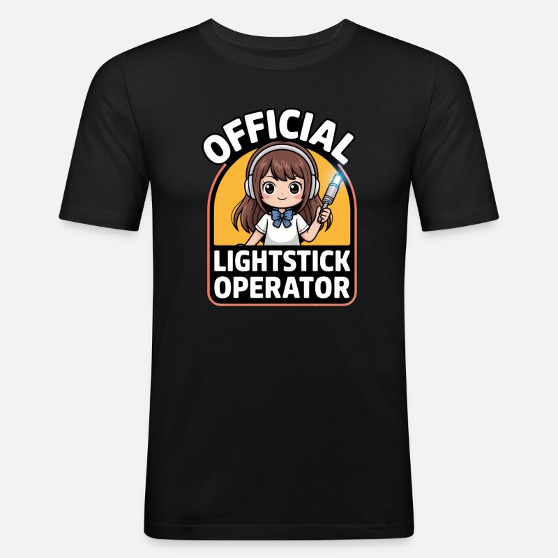 K-Pop Fan Lightstick Korea - Männer Slim Fit T-Shirt - Schwarz