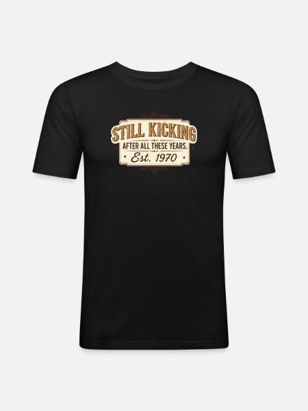 Né en 1970 - T-shirt près du corps Homme - noir