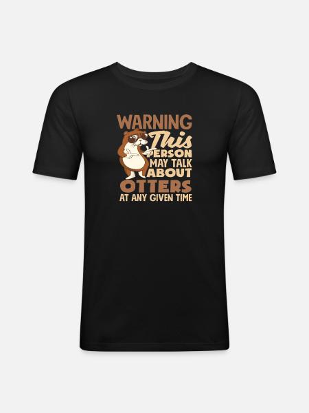 Seeotter-liebhaber-geschenk - Männer Slim Fit T-Shirt - Schwarz
