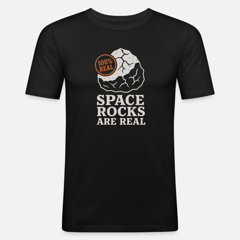 Meteoritskollektor Gefallen Stern Kosmisches - Männer Slim Fit T-Shirt - Schwarz