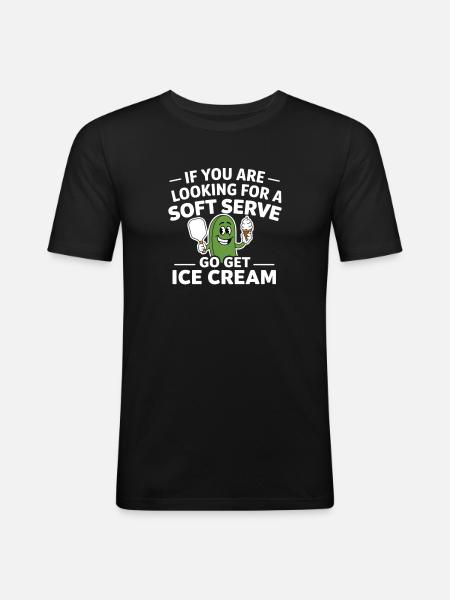 Pickleball serve - Men's Slim Fit T-Shirt - black