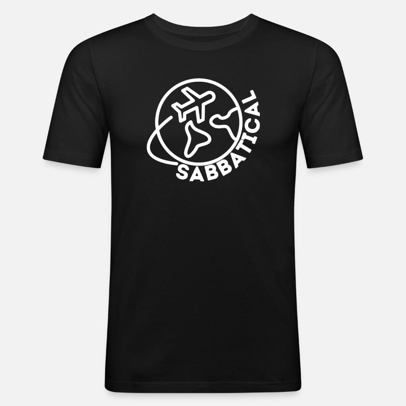 Sabbatical - Männer Slim Fit T-Shirt - Schwarz