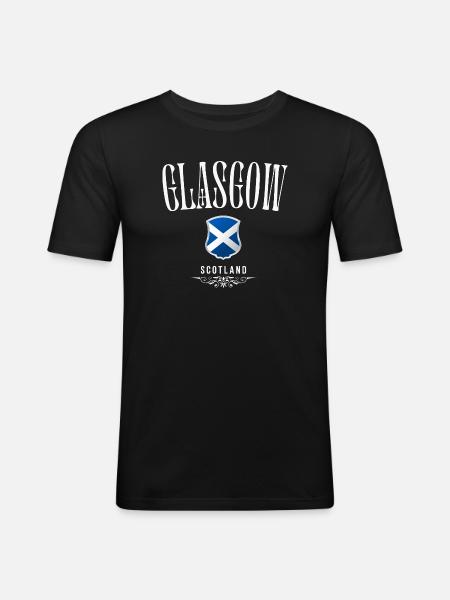 Glasgow Scotland, souvenir Glasgow - Men's Slim Fit T-Shirt - black