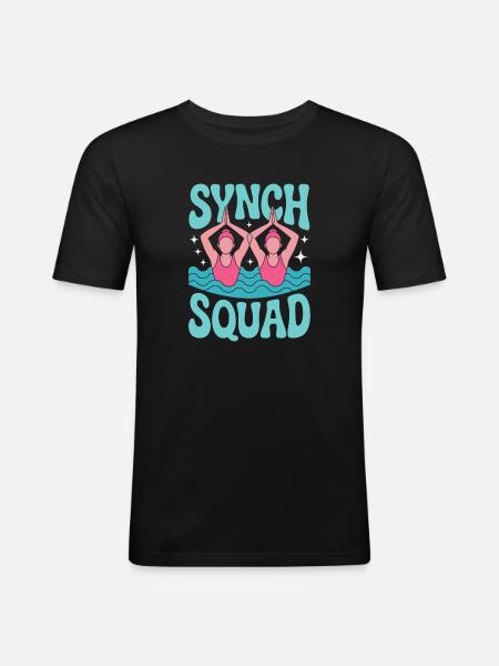 Synchronschwimmen Kunstschwimmen Wassersport - Männer Slim Fit T-Shirt - Schwarz