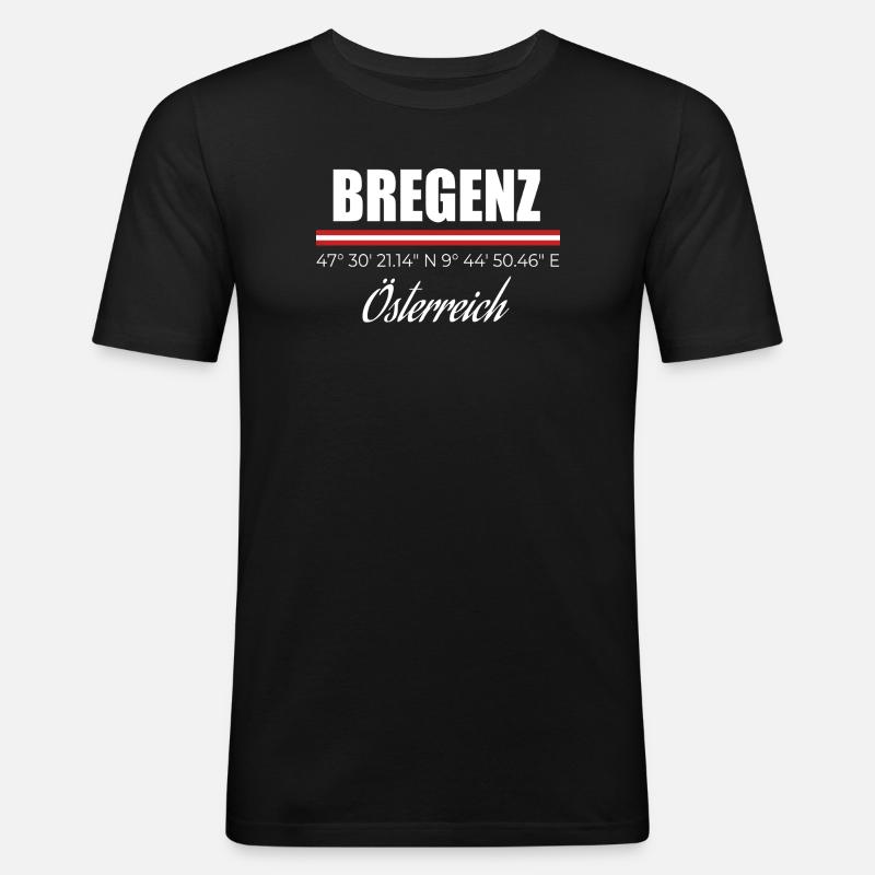 Bregenz - T-shirt près du corps Homme - noir