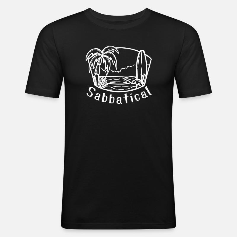 Sabbatical - Männer Slim Fit T-Shirt - Schwarz
