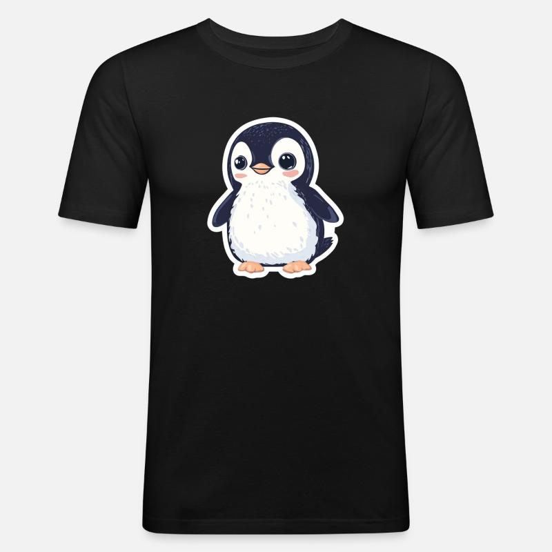 Pinguin - Männer Slim Fit T-Shirt - Schwarz