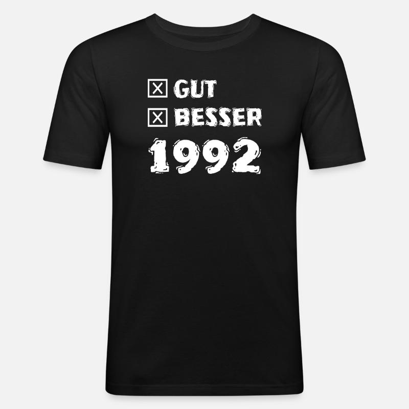 Gut 1992 - Männer Slim Fit T-Shirt - Schwarz