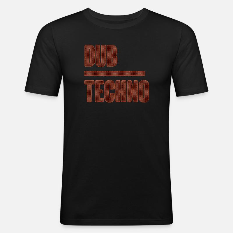 Dub Techno Mesh Neon - Männer Slim Fit T-Shirt - Schwarz