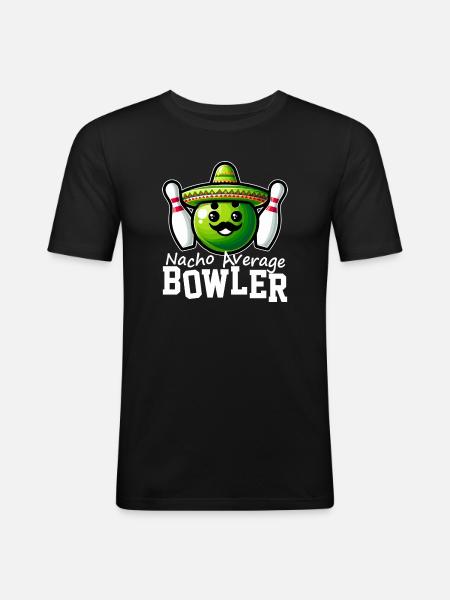 Nacho Average Bowler - T-shirt près du corps Homme - noir