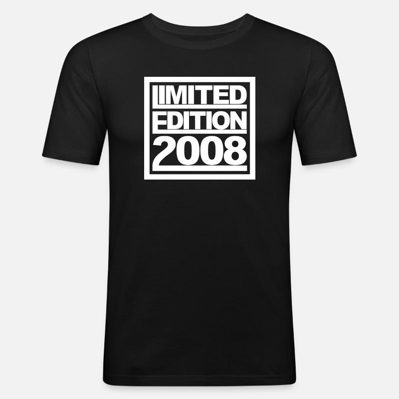 Limited Edition 2008 Design Birthday - Men's Slim Fit T-Shirt - black