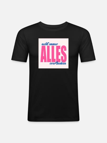 Thoughtful Sayings Thoughts - Men's Slim Fit T-Shirt - black
