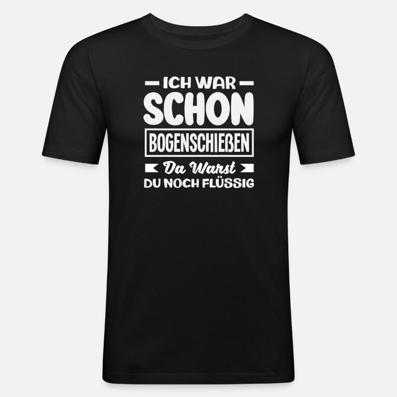 Bogenschießen Bogenschütze Geschenk - Männer Slim Fit T-Shirt - Schwarz