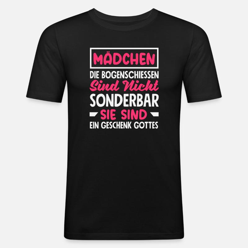 Bogenschießen Bogenschütze Geschenk - Männer Slim Fit T-Shirt - Schwarz
