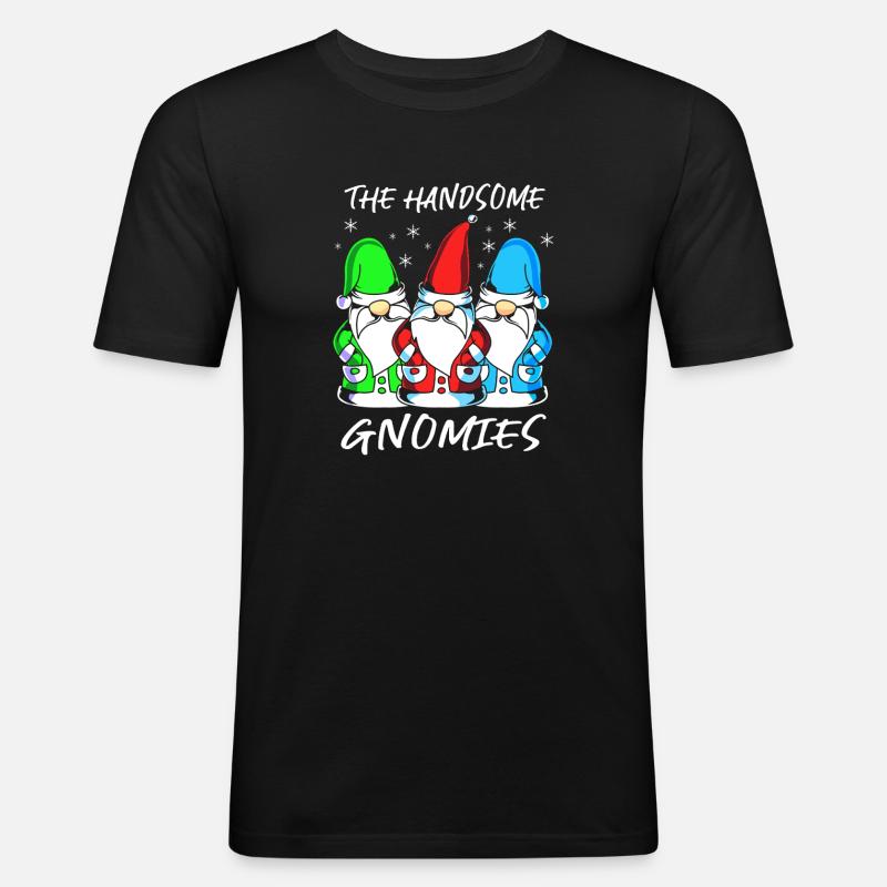 Gnom - Männer Slim Fit T-Shirt - Schwarz