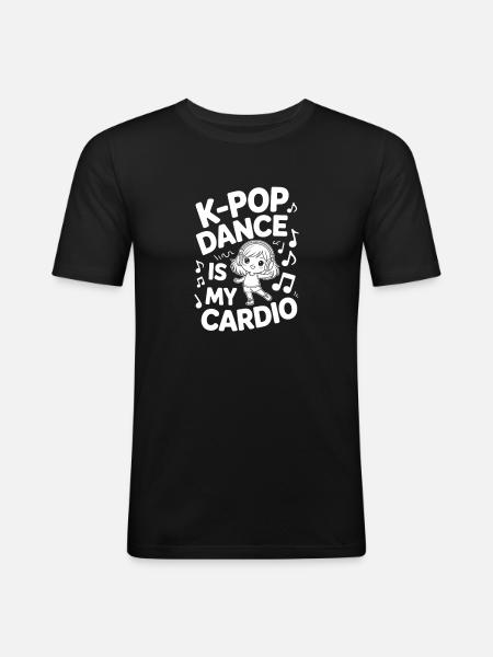 K-Pop Dance Funny Korea - Men's Slim Fit T-Shirt - black