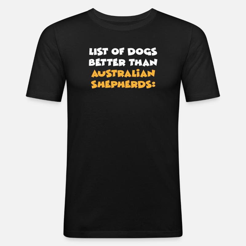 Australian Shepherd - Männer Slim Fit T-Shirt - Schwarz