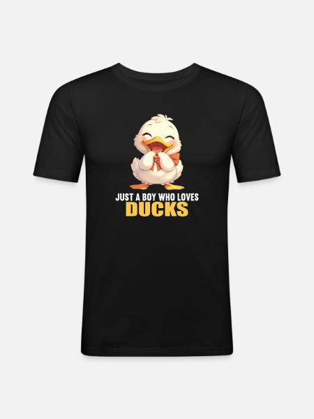 Ducks Duck - Men's Slim Fit T-Shirt - black