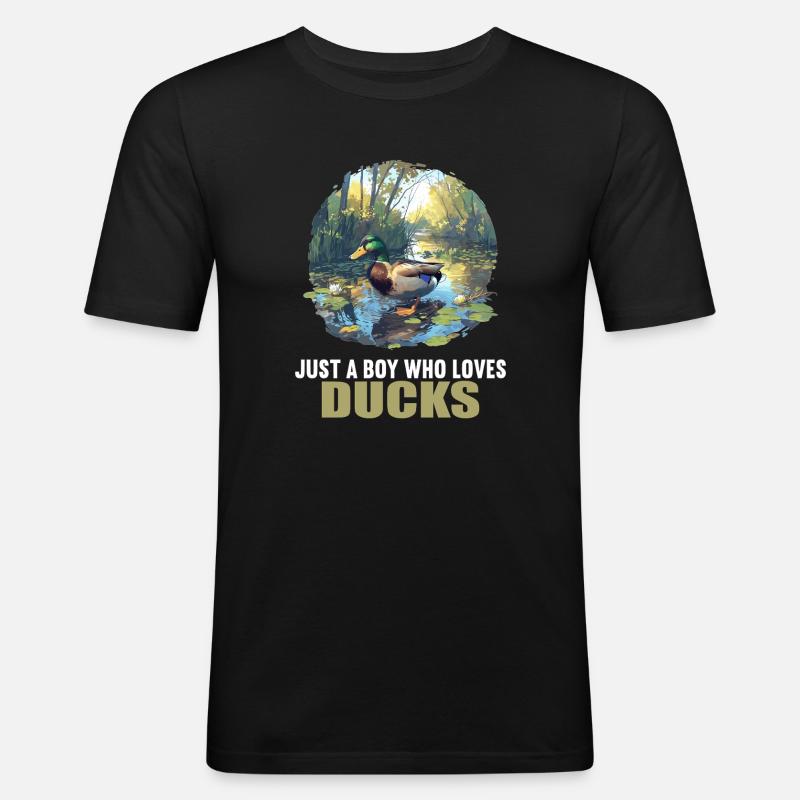 Ducks Duck - Men's Slim Fit T-Shirt - black