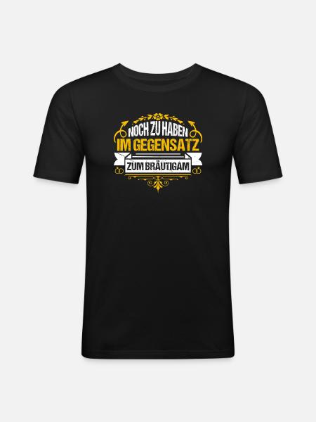 JGA Team Bräutigam Junggesellenabschied - Männer Slim Fit T-Shirt - Schwarz