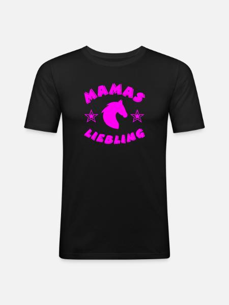 Chevaux - T-shirt près du corps Homme - noir