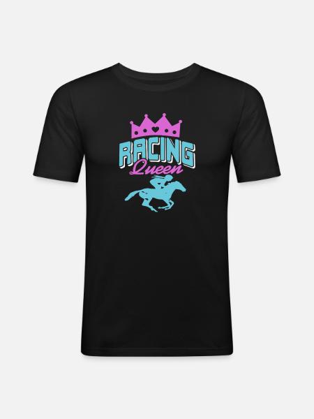 Reine de la course féminine - T-shirt près du corps Homme - noir