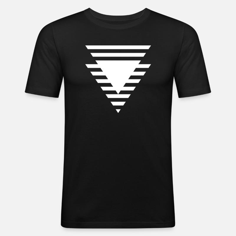 Stepped Triangular Prism - Men's Slim Fit T-Shirt - black