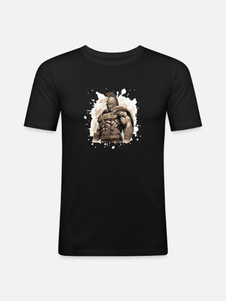Spartan Muscles Gladiator Gym - Men's Slim Fit T-Shirt - black