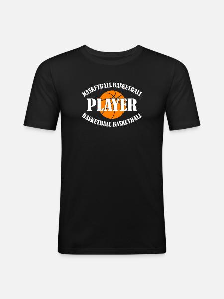 Basketteur - T-shirt près du corps Homme - noir