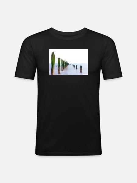 Long exposure spurn point - Men's Slim Fit T-Shirt - black