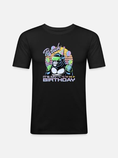 Birthday Gamer VR - Men's Slim Fit T-Shirt - black