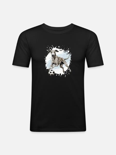 Greyhound Dog Football Team - Men's Slim Fit T-Shirt - black