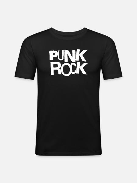 Punk Rock Bold Typography - Men's Slim Fit T-Shirt - black