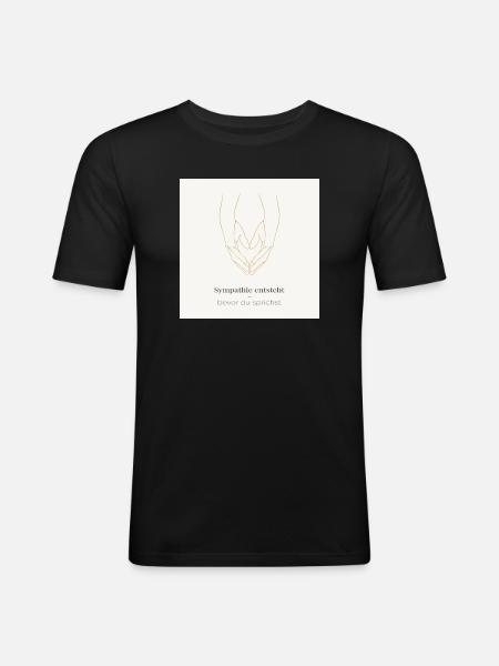 Sympathy arises – before you speak - Men's Slim Fit T-Shirt - black