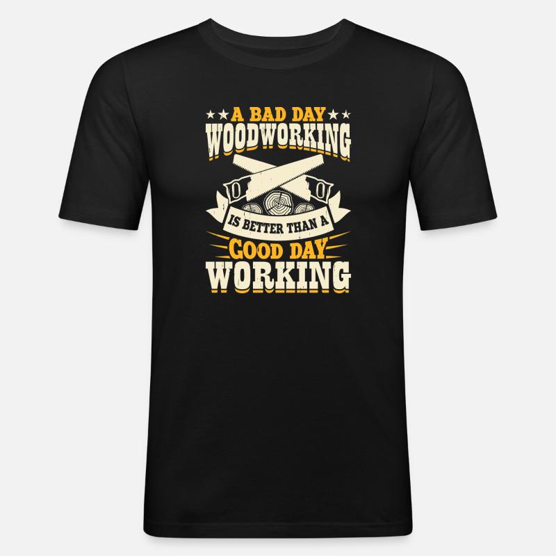 Baumpfleger Holzarbeiter Waldarbeiter Geschenk - Männer Slim Fit T-Shirt - Schwarz
