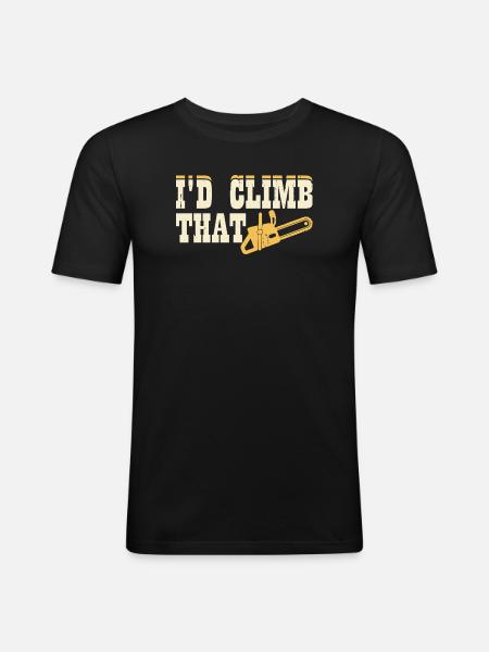 Baumpfleger Holzarbeiter Waldarbeiter Geschenk - Männer Slim Fit T-Shirt - Schwarz