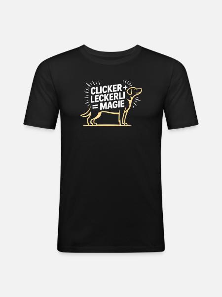 Dog School Dog Lover Dog Trainer - Men's Slim Fit T-Shirt - black