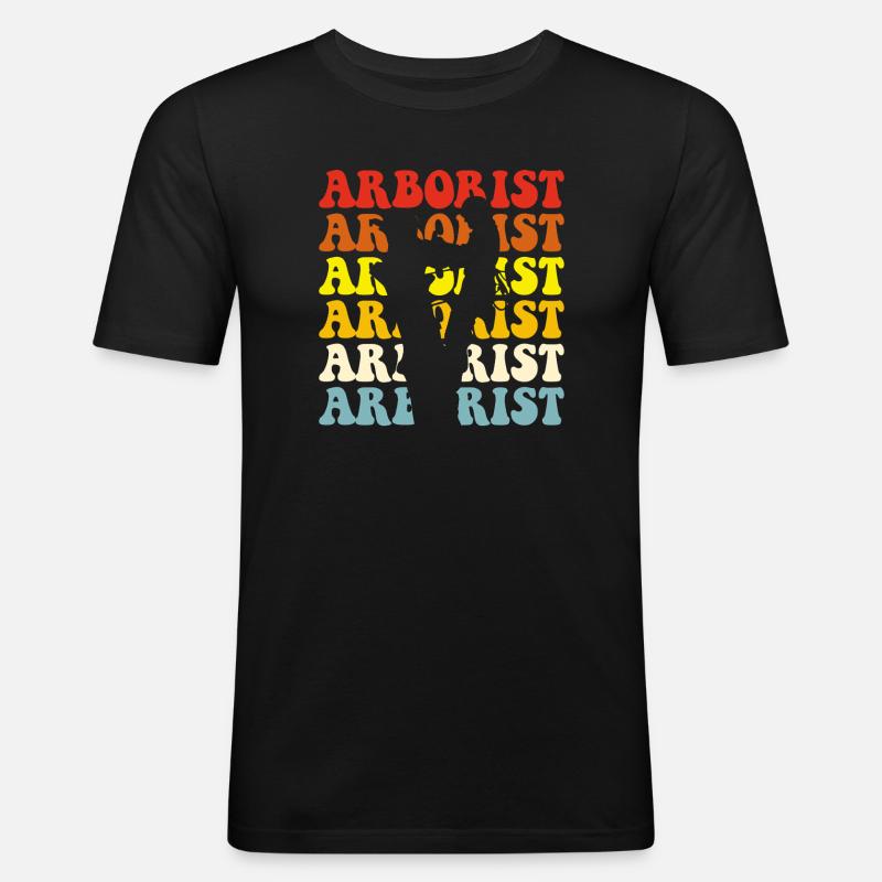 Baumpfleger Holzarbeiter Waldarbeiter Geschenk - Männer Slim Fit T-Shirt - Schwarz