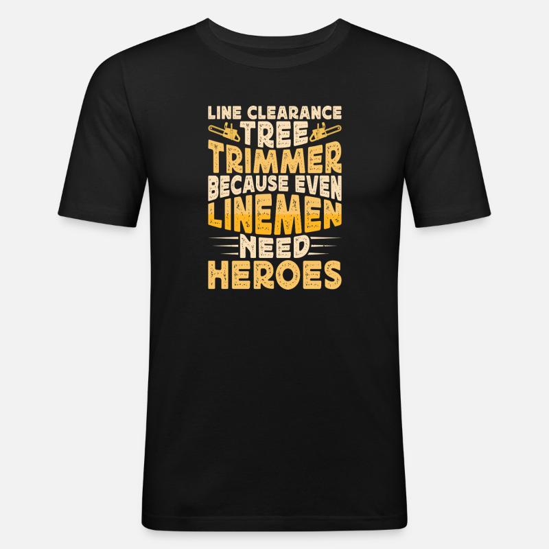 Baumpfleger Holzarbeiter Waldarbeiter Geschenk - Männer Slim Fit T-Shirt - Schwarz